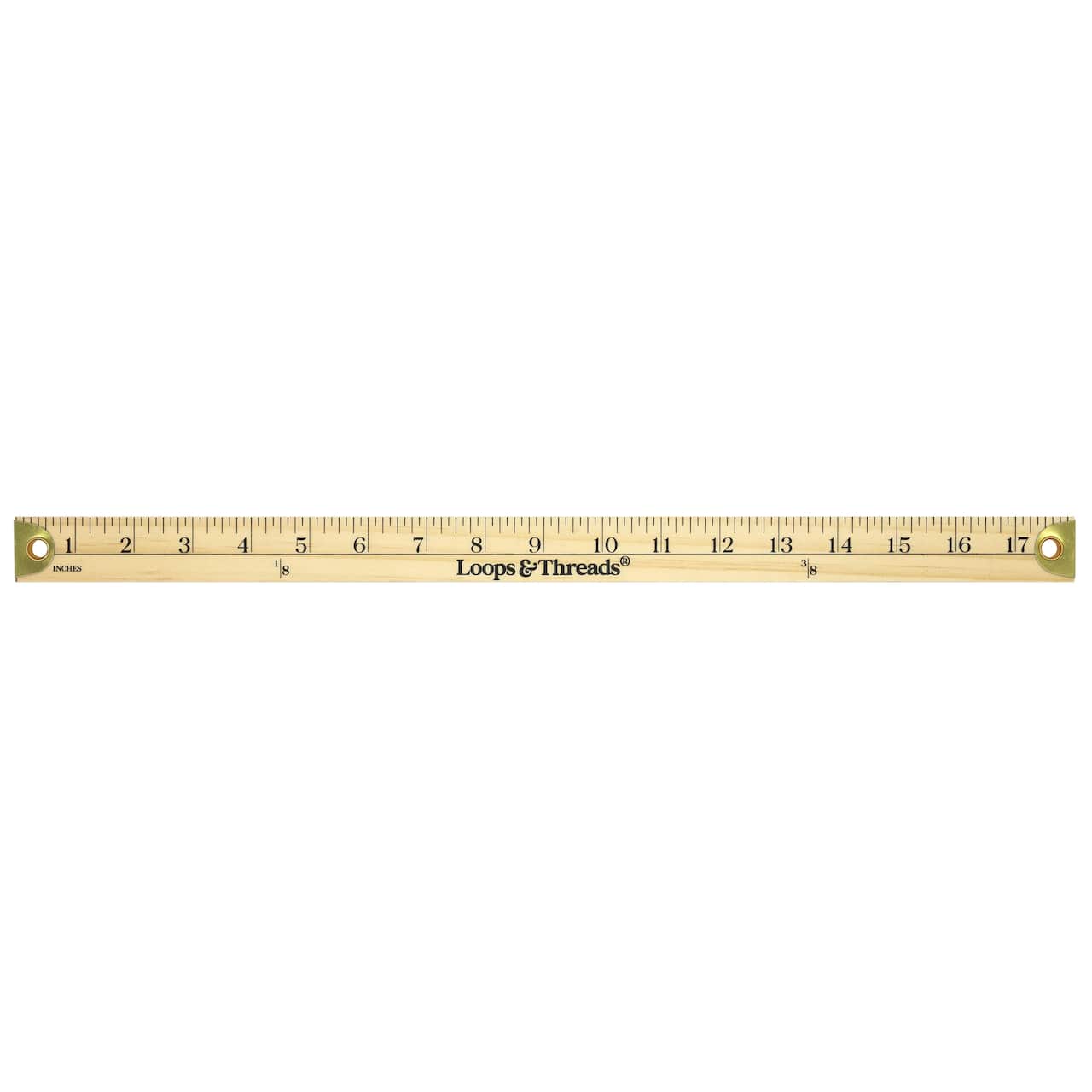 18" Wooden Ruler by Loops & Threads®